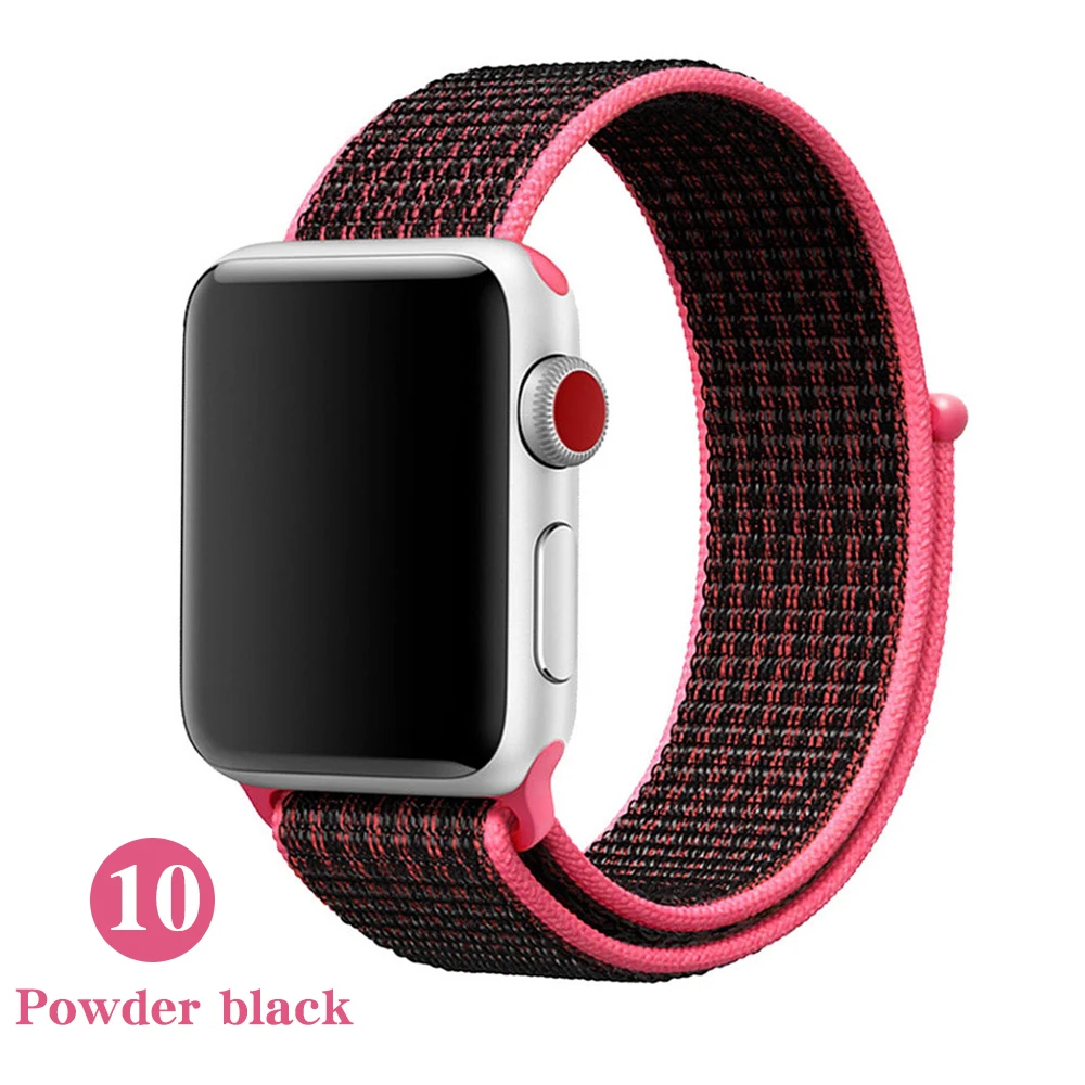Pink and black Ремешок для Apple Watch серии 5 4 iwatch 42 мм 38 мм 44 мм 40 мм correa Apple Watch ремешок 321 аксессуары для умных часов браслет - Цвет ремешка: Pink and black