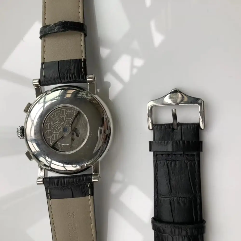 

1860 carrera New Automatic Mechanical Men Watch Silver Blue Stainless Steel Transparent Sapphire Glass Glide Watches