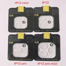 100pcs Camera Lens Tempered Glass Screen Protector For iPhone 12 Pro Max Mini Full Cover Protective Film With Black Circle