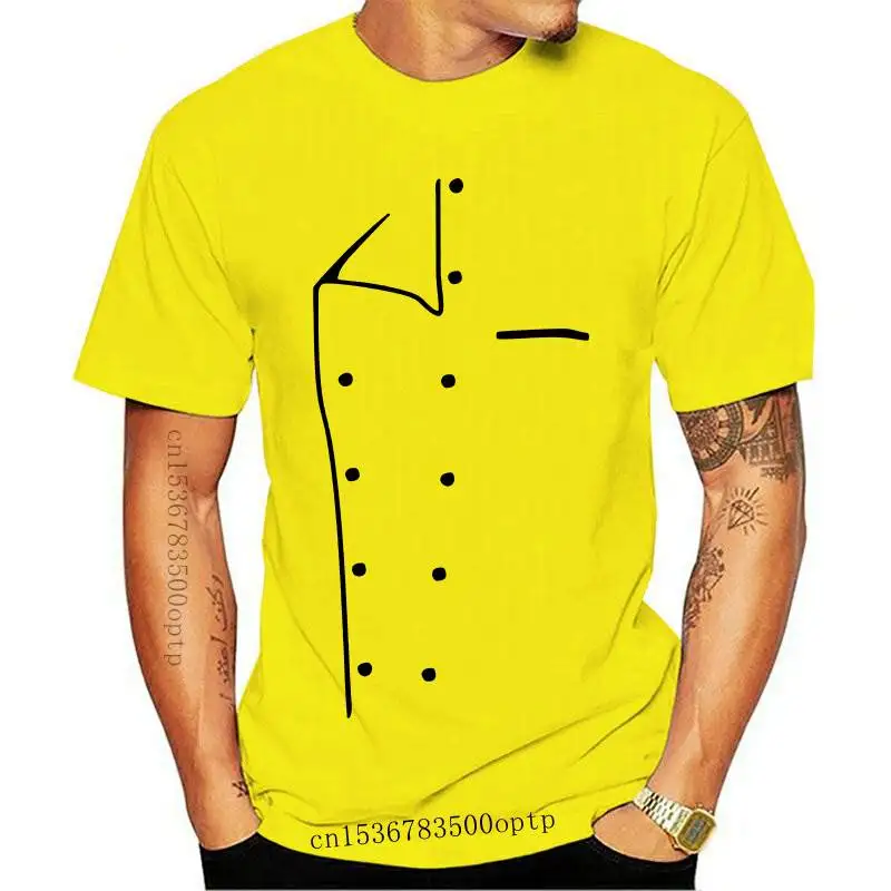 

New T-shirt Cool Design Chef Clothing T Shirts Men Summer Style Short Sleeve Cotton Chef Cook Tshirt Tops Men Clothing