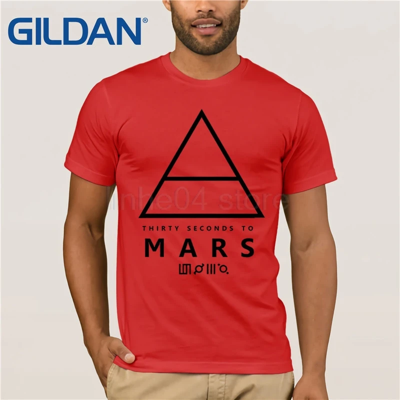 Хлопковая короткая футболка с принтом тридцать секунд на Марс топы лето и весну