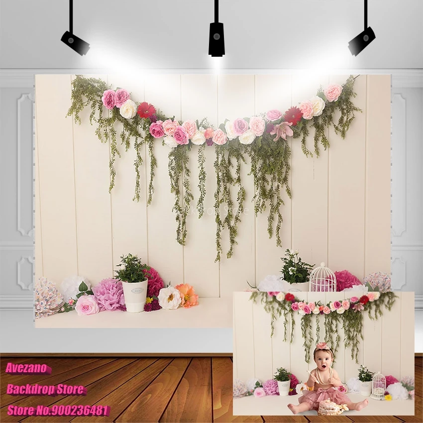 

Avezano день рождения ребенок душ портрет декор Фотография фон новорожденный ребенок цветы фон студия фотосессия фотосъемка