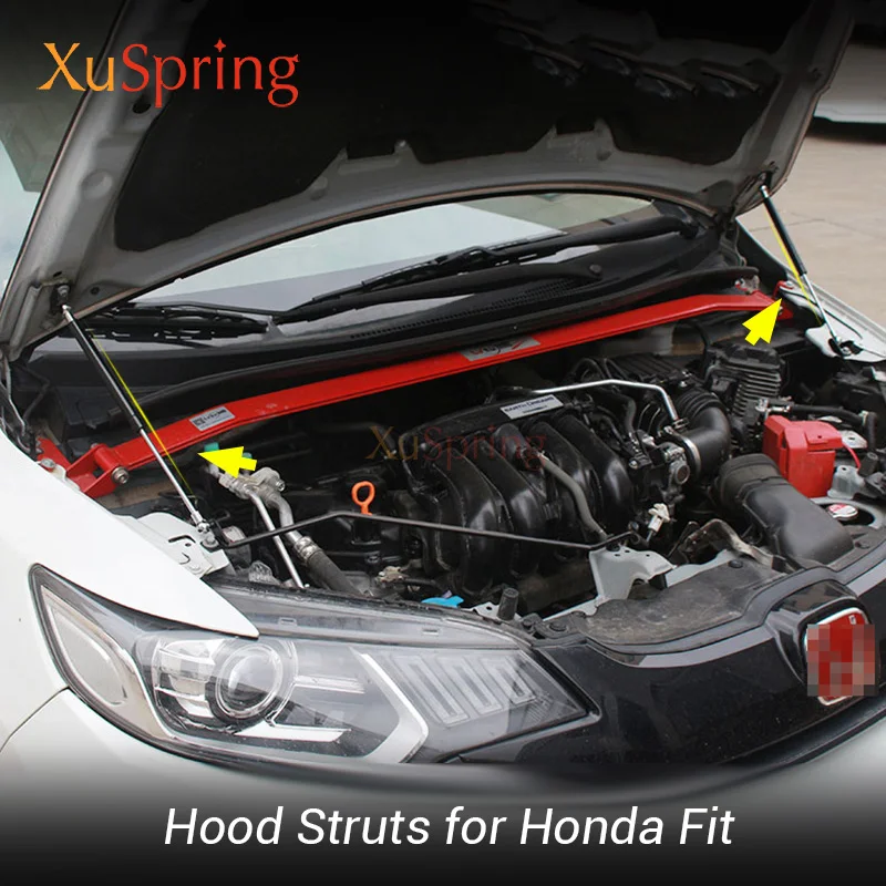 Капот автомобиля газовая стойка подъемник комплект для Honda Fit Jazz GK5 2015 2017 2019 без
