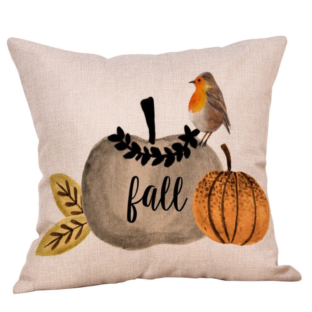 Домашний Декоративный чехол для подушки на диване с буквенным принтом Хэллоуин