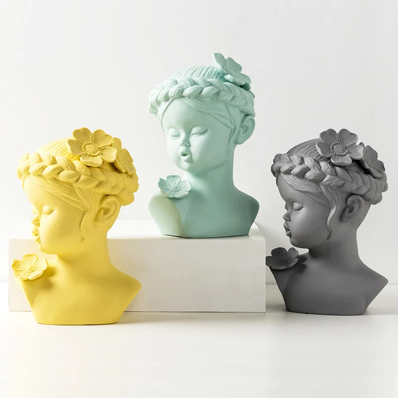 

China Ceramic Home Decor Miniature Figurine Table Decoration Accessories Cute Angel Statue Sculpture Living Room Decorations