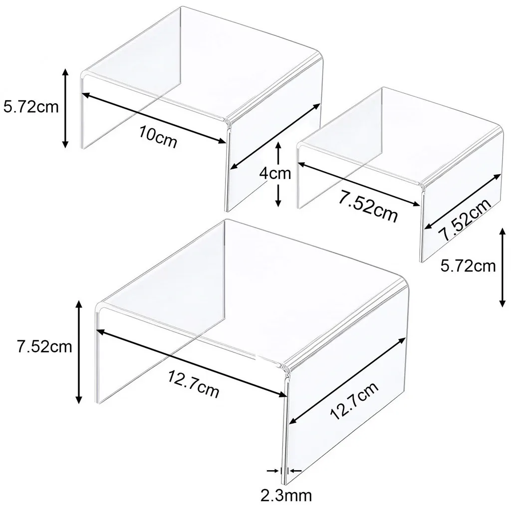 Прозрачная акриловая стойка для демонстрации ювелирных изделий 6 шт. органайзер