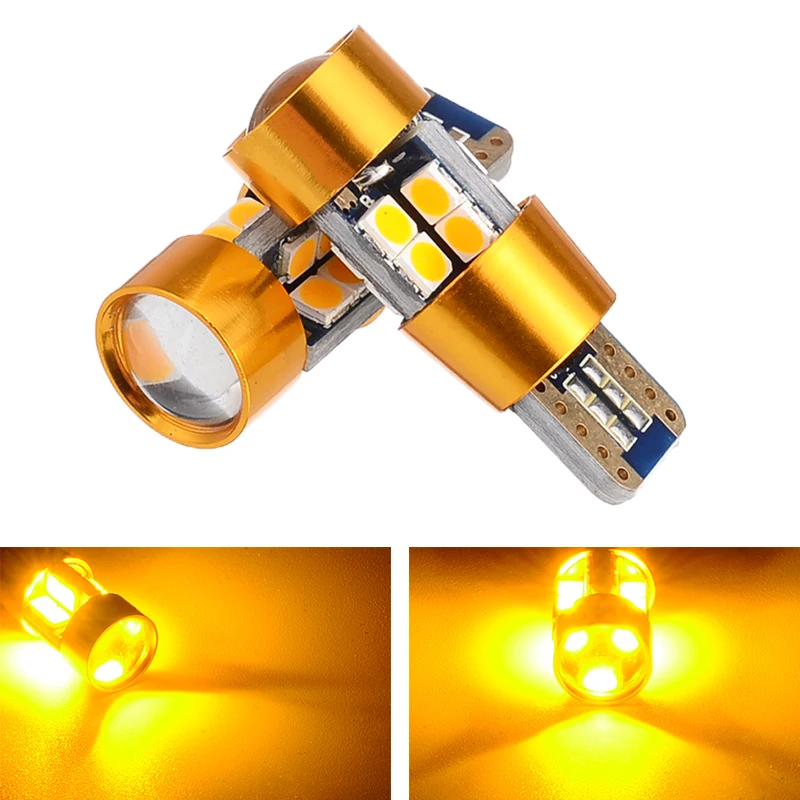 Автомобильный светильник источника Светы 2 шт./компл. T10 168 194 2825 W5W 19LED Янтарный
