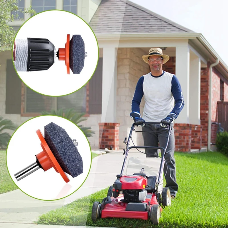 

4 Pcs Universal Faster Rotary Drill Blade Sharpener for Lawnmower Grinding Tools Garden Tool Parts