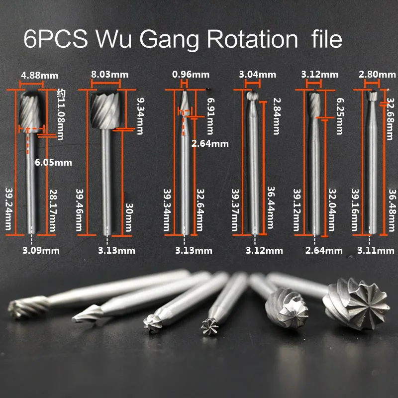 6 шт./компл. деревообрабатывающий дырокол Фрезерный резак шарнир шестиугольник