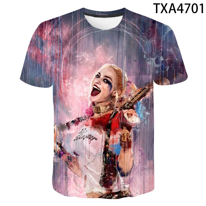 

Summer Casual Harleen Quinzel One-piece 3D Printed T-shirt Men's Short-sleeved Fashion Streetwear Cool Top T-shirt Oversized Top