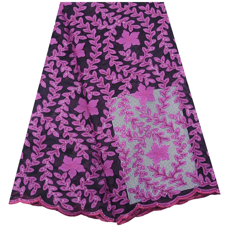 Kalume Новое поступление 3D цветок африканская кружевная ткань вышивка французская