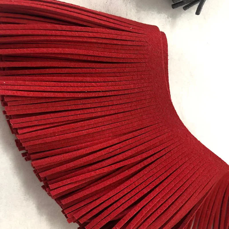 1 ярд бахрома кожа замша кисточкой кружева юбка сумка для одежды ручной работы DIY