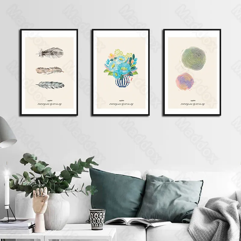 Водостойкие чернила простые маленькие свежие творческие картины для гостиной с