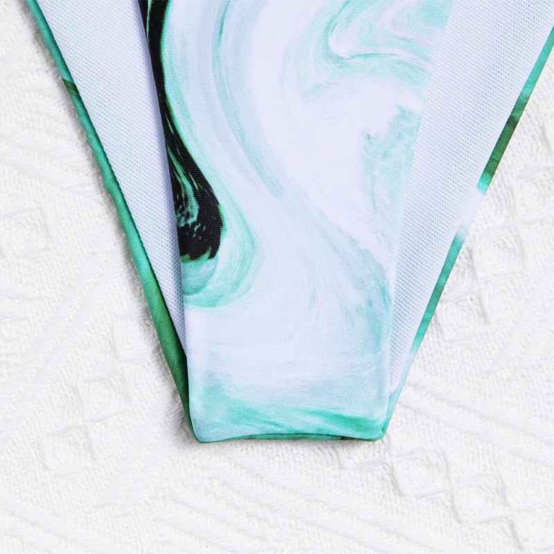 

2021 Tie Dye Set 3 Piece Swimsuit Women Long Sleeve Bandage Swimsuit Push Up Swimwear Summer Beachwear Swim Bathing Suit Women