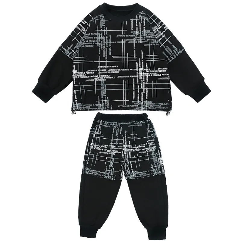 

2021 Long Sleeve Spring Autumn Boys Clothing SuitsSweatshirts+ Pants 2pcs/Set Kids Jacket Tops Teenager Sport Costume Outfits