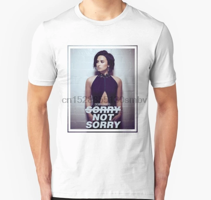 

Men tshirt Demi Lovato Sorry Not Sorry Unisex T Shirt women T-Shirt tees top