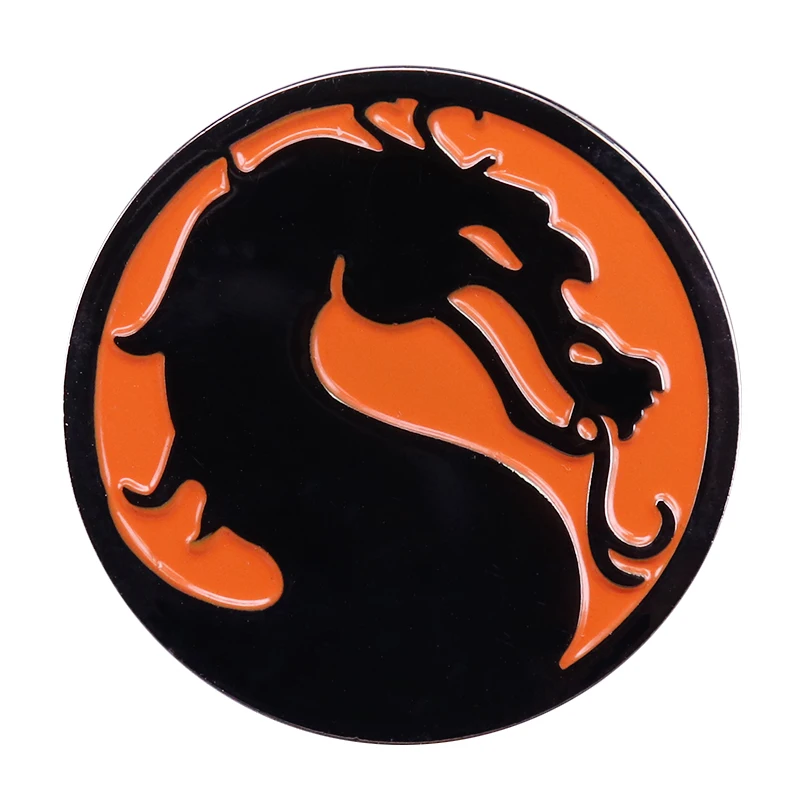 Mortal Kombat логотип pin аркадные боевые игры фанаты отличный подарок|Броши| |