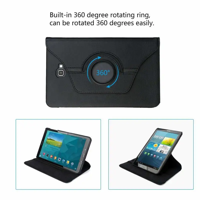 Вращающийся на 360 градусов чехол для Samsung Galaxy Tab E 9 6 T560 T561 A6 10 1 T585 T580 Funda Cover A 2 5 T590 T595