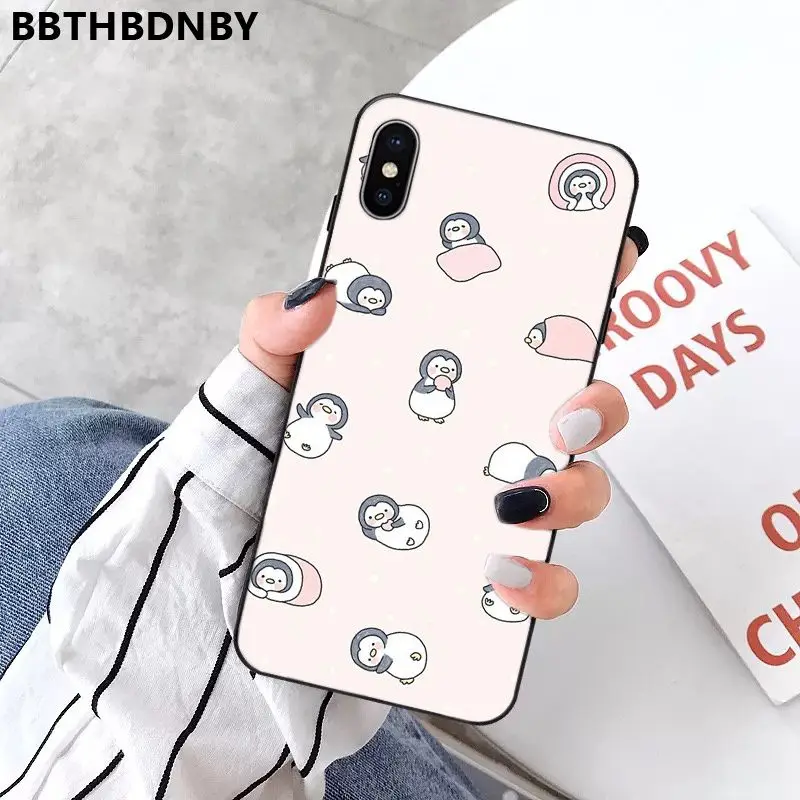 Чехол для телефона Пингвин мультфильм DIY печать рисунок чехол крышка оболочка