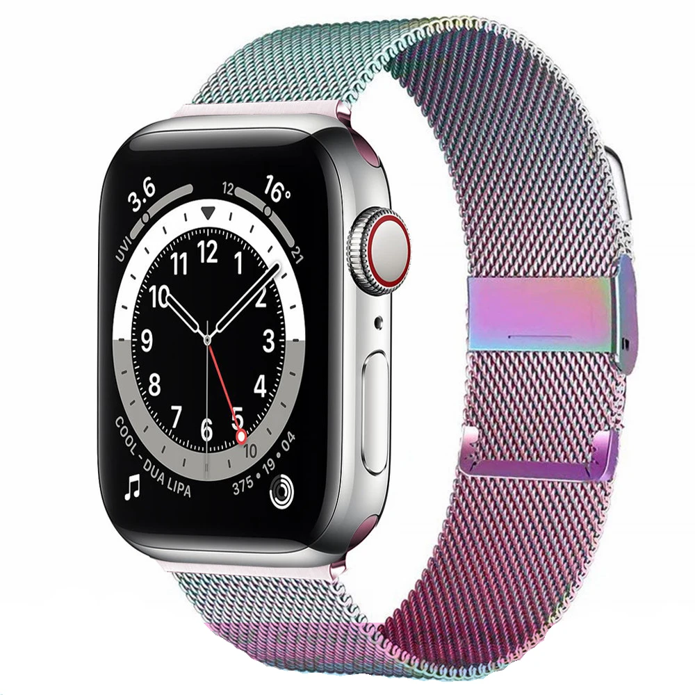 

Magnetic loop Strap For Apple Watch Band 44mm 40mm 38mm 42mm 40 44 mm stainless steel bracelet correa for iwatch 6 se 5 4 3 2 1