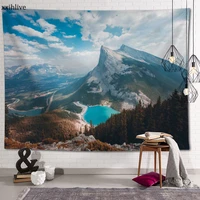 customized landscape hanging fabric background wall covering home decoration blanket tapestry bedroomliving room wall decor