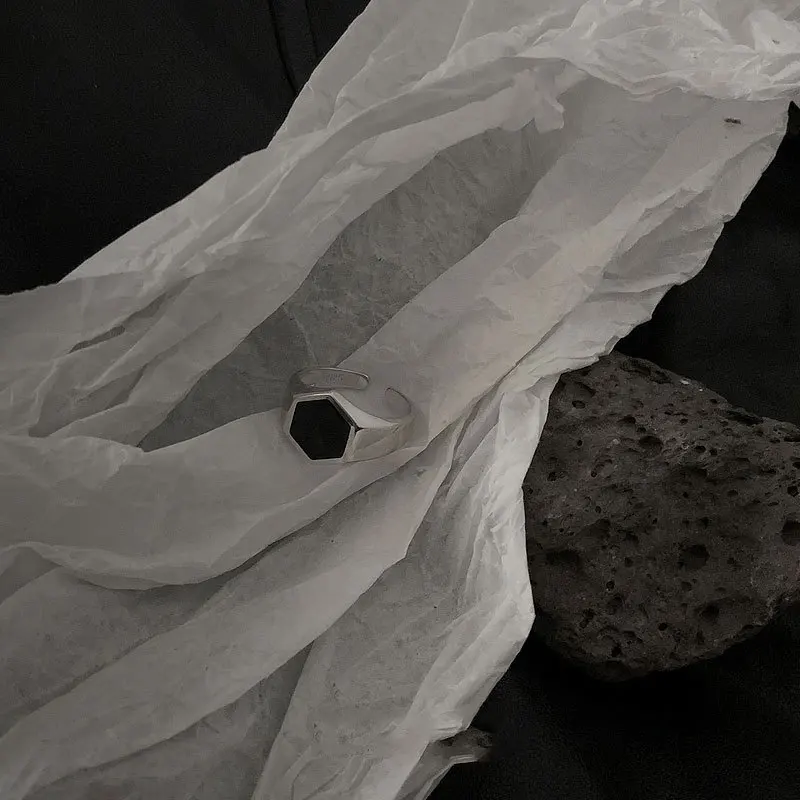 QMCOCO минималистичное серебряное кольцо в форме ромба модное креативное