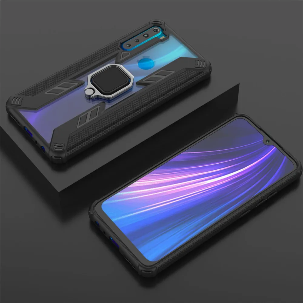 Роскошный бронированный чехол для телефона с металлическим кольцом Xiaomi Redmi Note 7 Pro