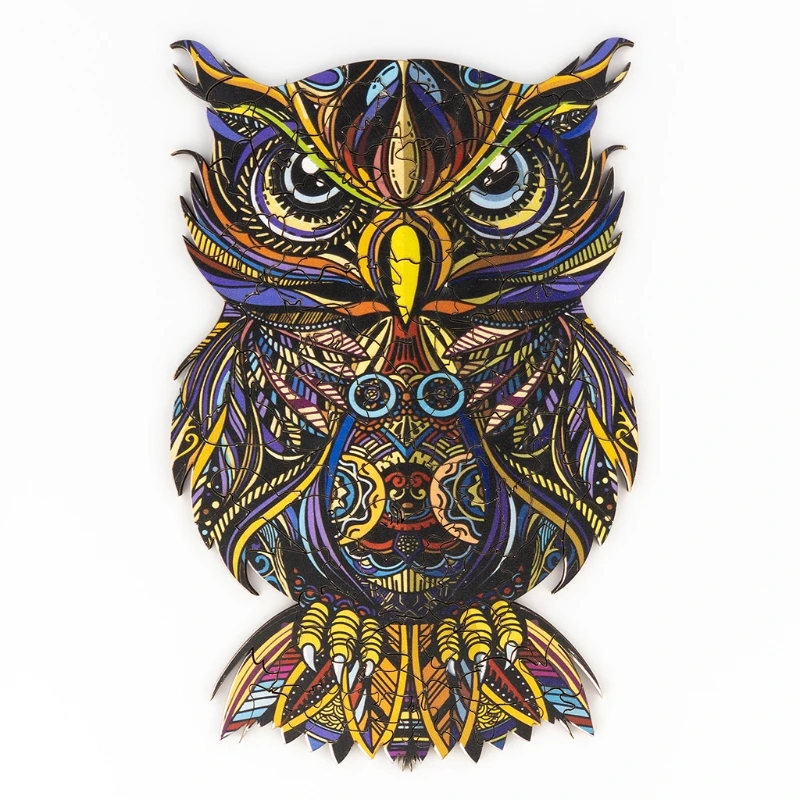 

B2EB пазл с зубчатым козырьком, износостойкий деревянный декор для детской комнаты, украшение для офиса с уникальным куском в форме животного