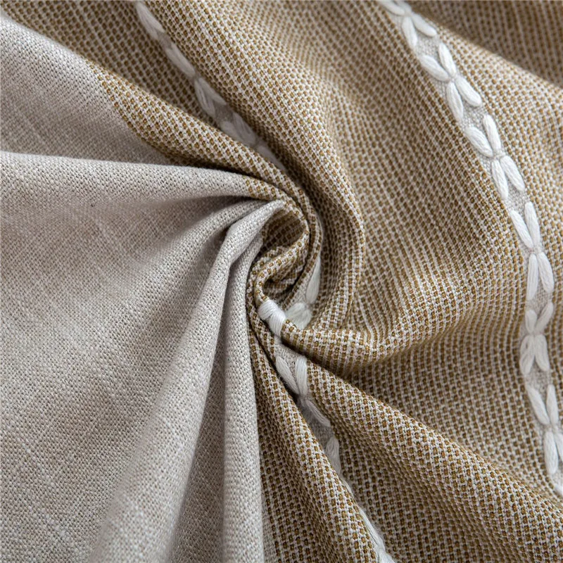 

Cotton Tassel Tablecloth Round Table Cloth Home Kitchen Decor For Party Banquet Dining Coffee Gray Color Anti-Dirty Desk Cover