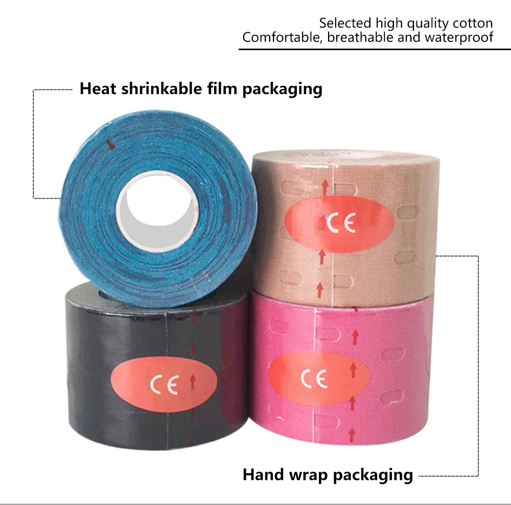 Воздухопроницаемая эластичная кинезиологическая лента ROEGADYN рулон хлопковой