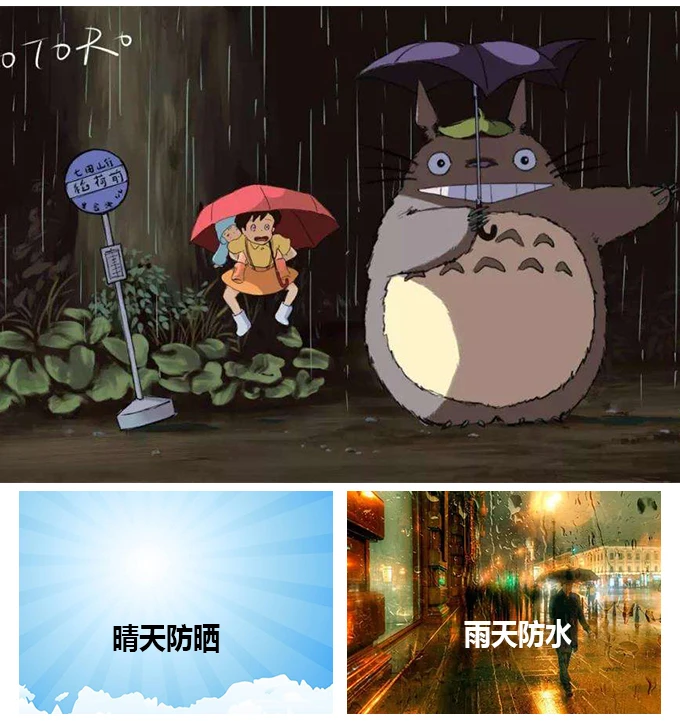 La MaxZa Ghibli зонтик «Тоторо» Зонт от дождя зонт от солнца женские плиссированные зонтики Guarda Chuva Totoro Parapluie