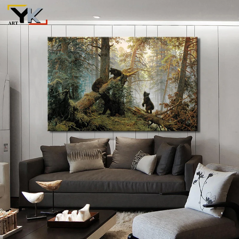 Современные постеры и принты с животными Картина на холсте изображением оленей