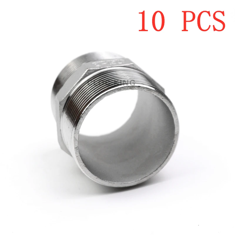 10 шт. DN8 DN15 DN20 DN25 BSP штекер x наружная резьба SS304 нержавеющая сталь шестигранный
