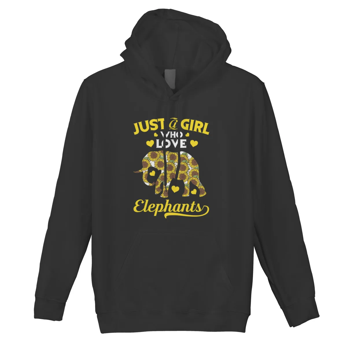 

Men's Hoodie Just a girl who loves elephantsEssentials Custom Black Funny Long Sleeve Streetwear Mens Clothes 36891