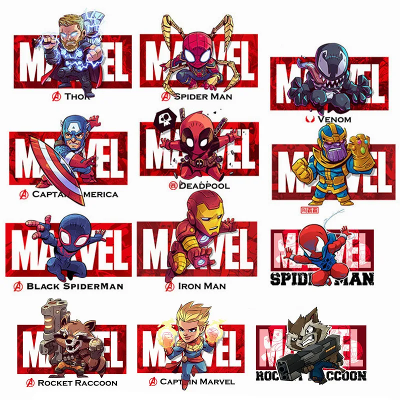 Детские нашивки Человек-паук Disney виниловые термонаклейки с надписью Железо на