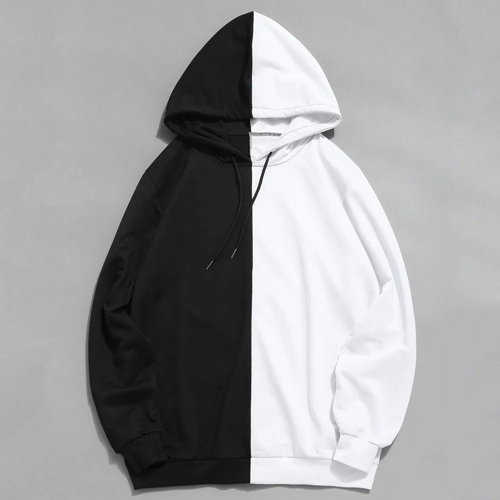 

Mens Sweatshirts Hoodie Men Tops Spring Autumn Casual Patchwork Slim Fit Hoodie Outwear Blouse Sweatshirt Street Men Wear