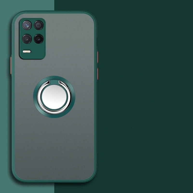 for realme narzo 30 5g case matte translucent ring hard phone cover for realme 8 pro gt neo 5g shockproof coques free global shipping
