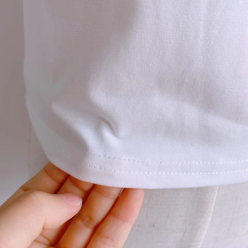 

Cotton T-Shirts Women Loose Short Sleeve Summer 2021 Elegant Korean Sexy Crop Tops Plus Size Casual Tee Oversized Ladies Tshirts