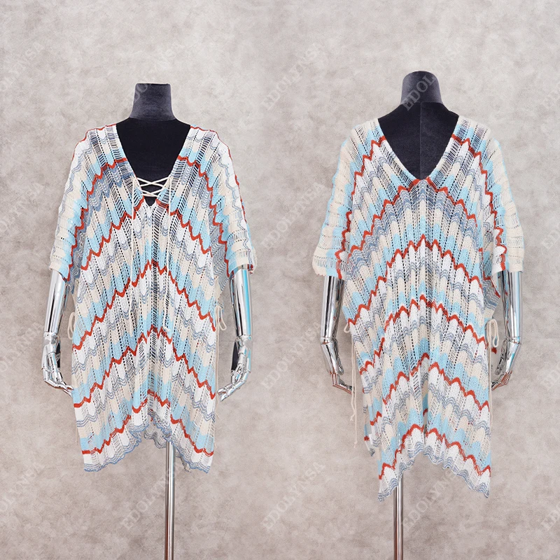 Пляжное платье оверсайз накидка саронг кафтан Пляжная туника пляжный купальный