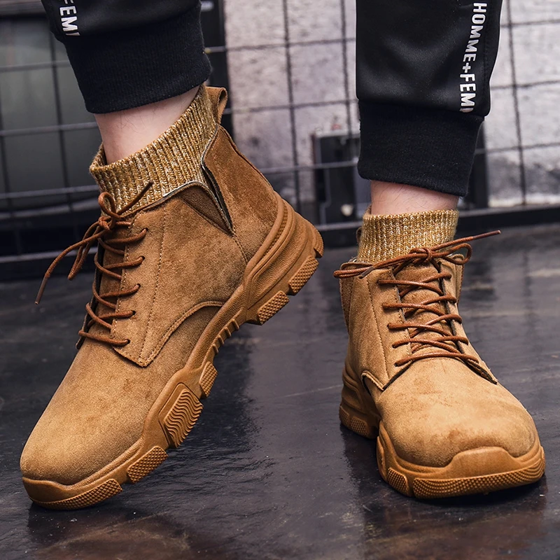 Зимние ботинки мужские высокие ботильоны Martin Повседневная обувь для мужчин