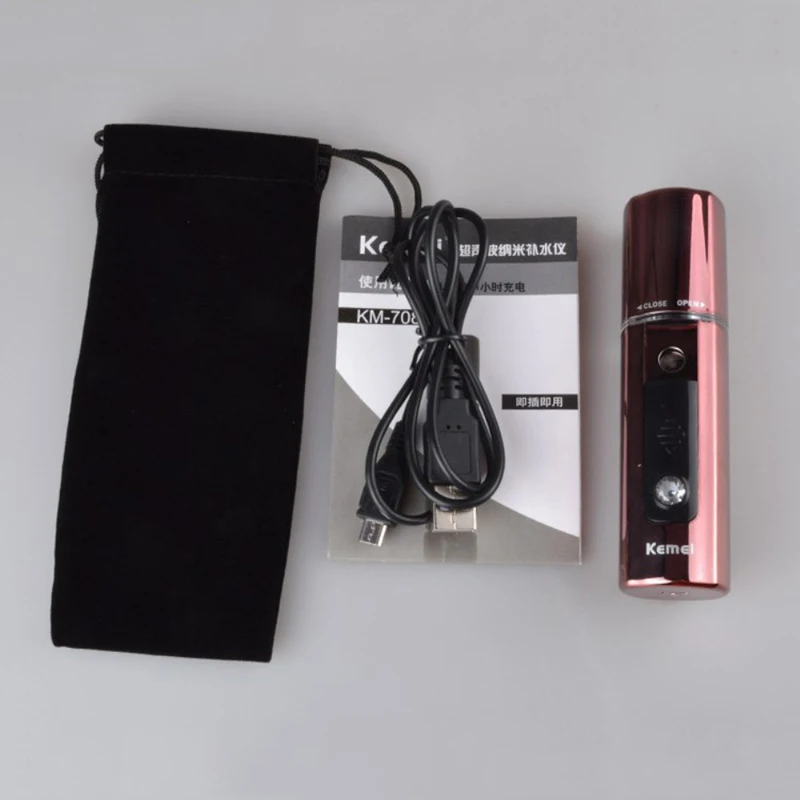 Портативный ультразвуковой аппарат для водяной бани лица Kemei мощный