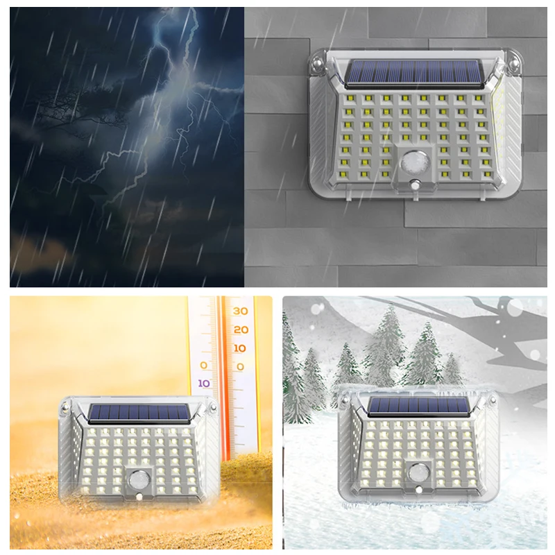 Solar Motion Sensor Outdoor Light 90LED 3 Lighting Mode 5M-Range Induction Cordless Waterproof Garden Yard Security Lamp LI | Лампы и