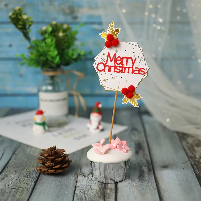 Семейный набор украшений для выпечки тортов открытка сделай сам с Санта Клаусом