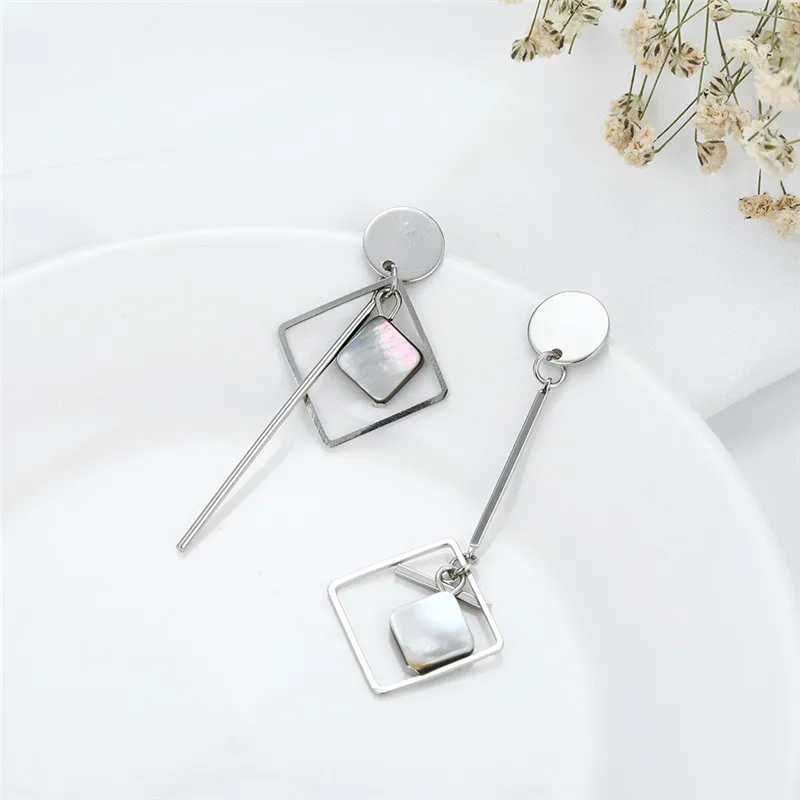 

Trendy Women Earrings Long Pendants Geometric Figures Alloy Personality Ladies Elegant Casual Gifts Jewelry
