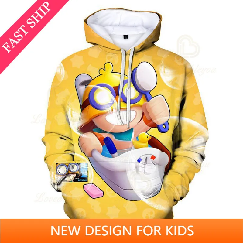 

Brawings Spike and Star,6 To 19 Years Kids MAX Sweatshirt Spike Game PRIMO 3D Hoodie Boys Girls Cartoon Tops Teen Clothes