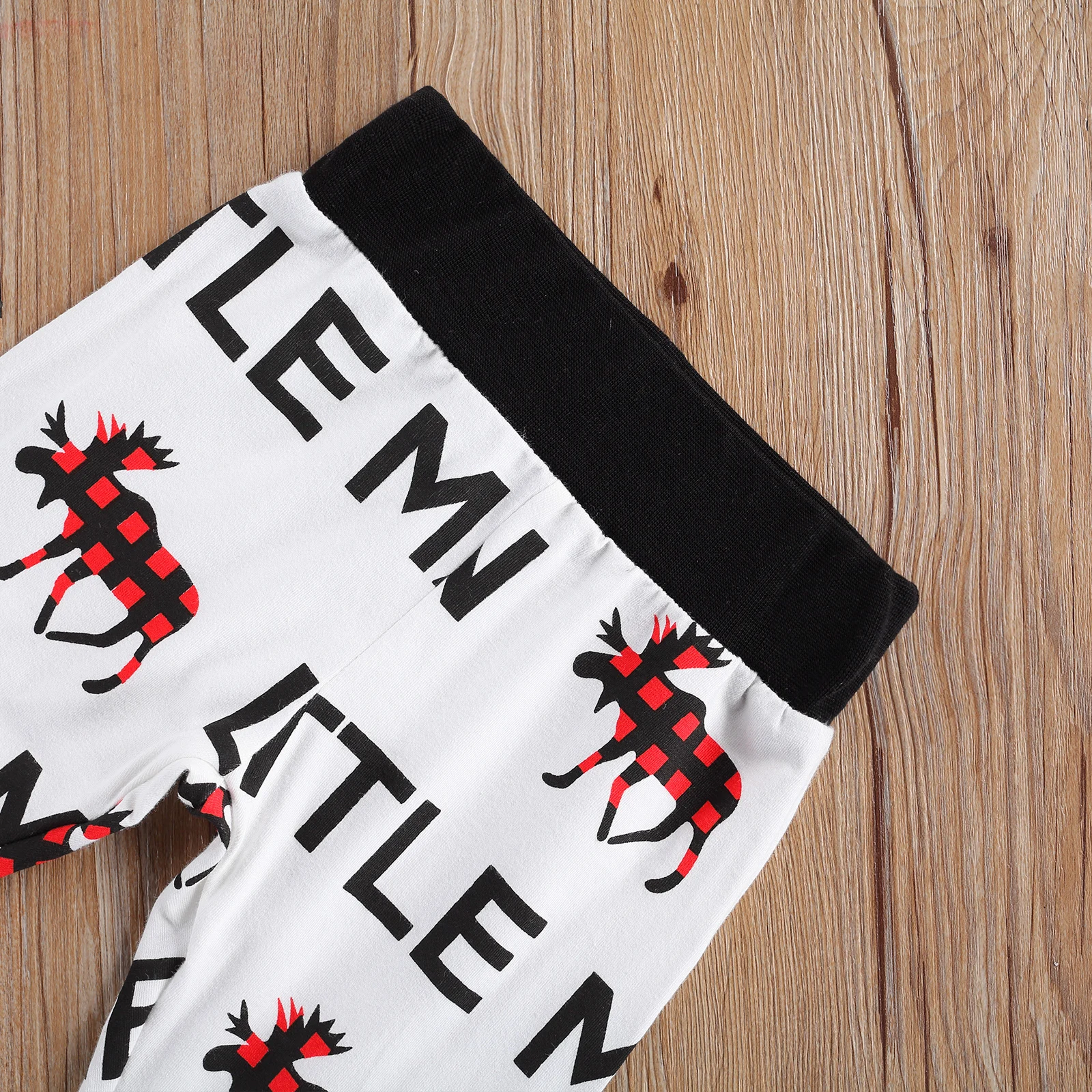 

Christmas 0-18M Newborn Baby Boys Clothes Sets Deer Print Long Sleeve Romper Tops Pants Hats 3pcs Outfits