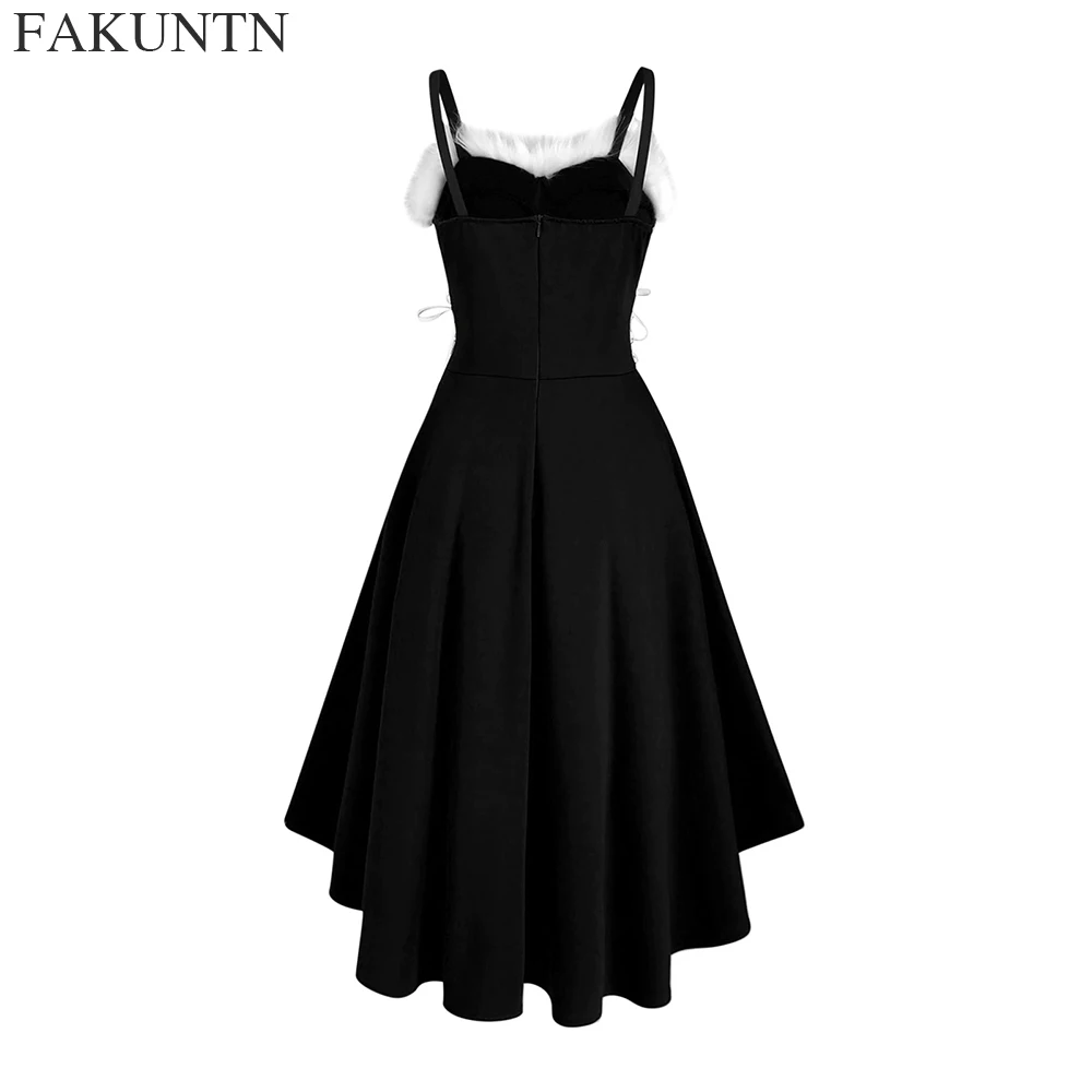 

Christmas Women's Dress 2020 Female Christmas Clothes Fashion Irregular Cute Party Sexy Sleeveless Dresses for Women Vestidos