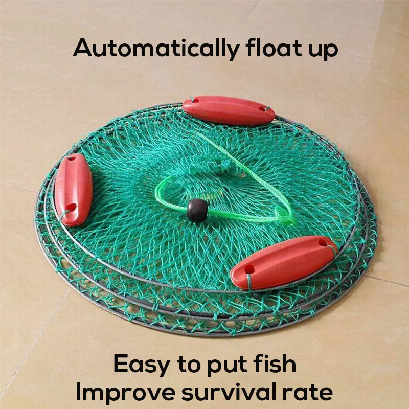 Портативная Складная рыболовная сеть автоматическая плавающая складная краб