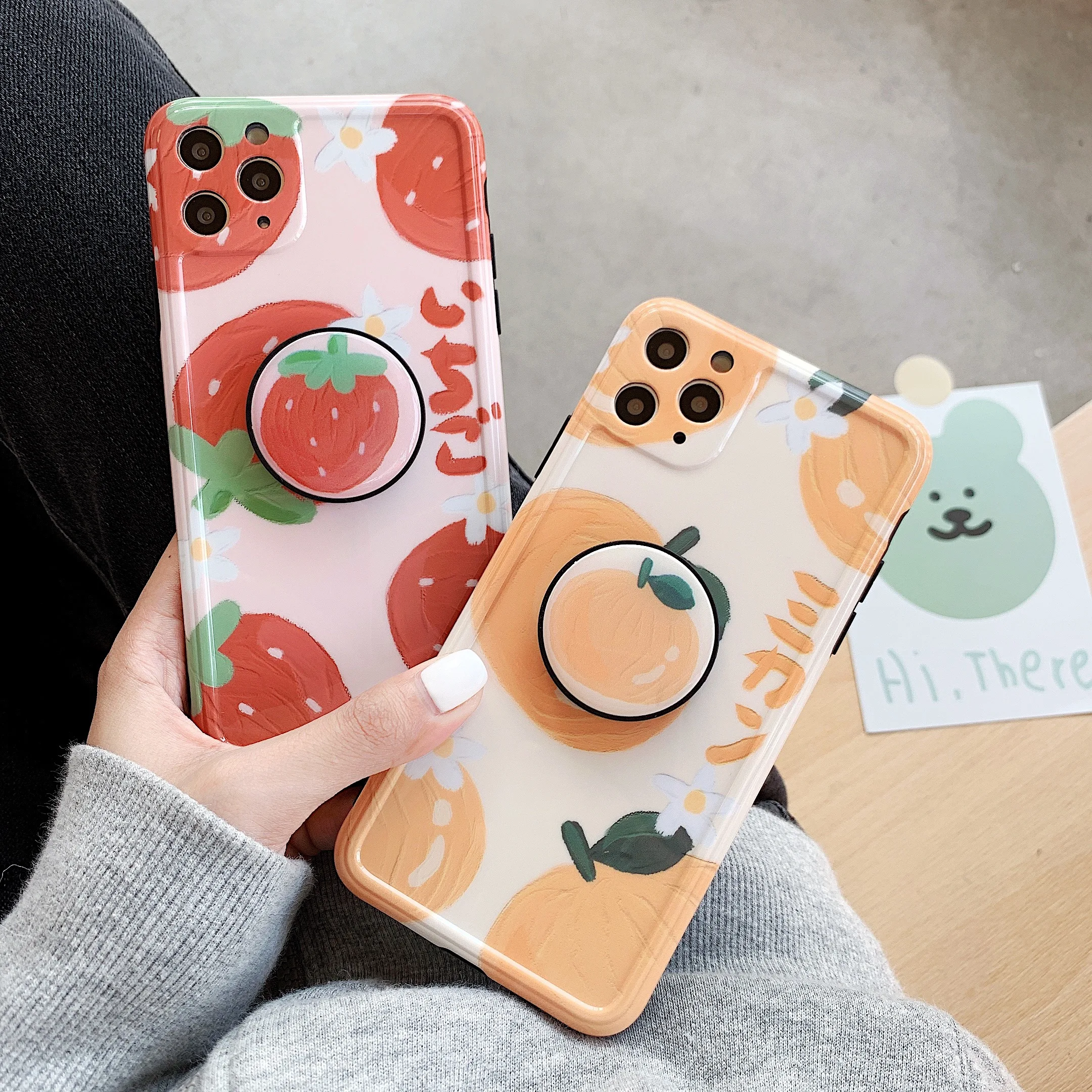 

3D Cute Cartoo fruit Soft phone case for iphone X XR XS 11 Pro Max 6S 7 8 plus Holder