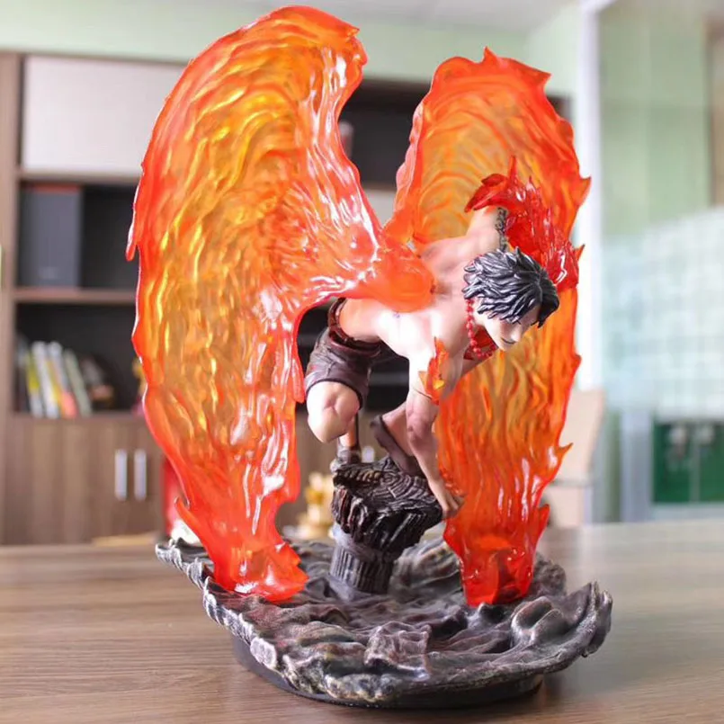 japanese anime one piece figure one piece flame Portgas PVC action figure toys Rise from the ashes Portgas statue Decoration Toy